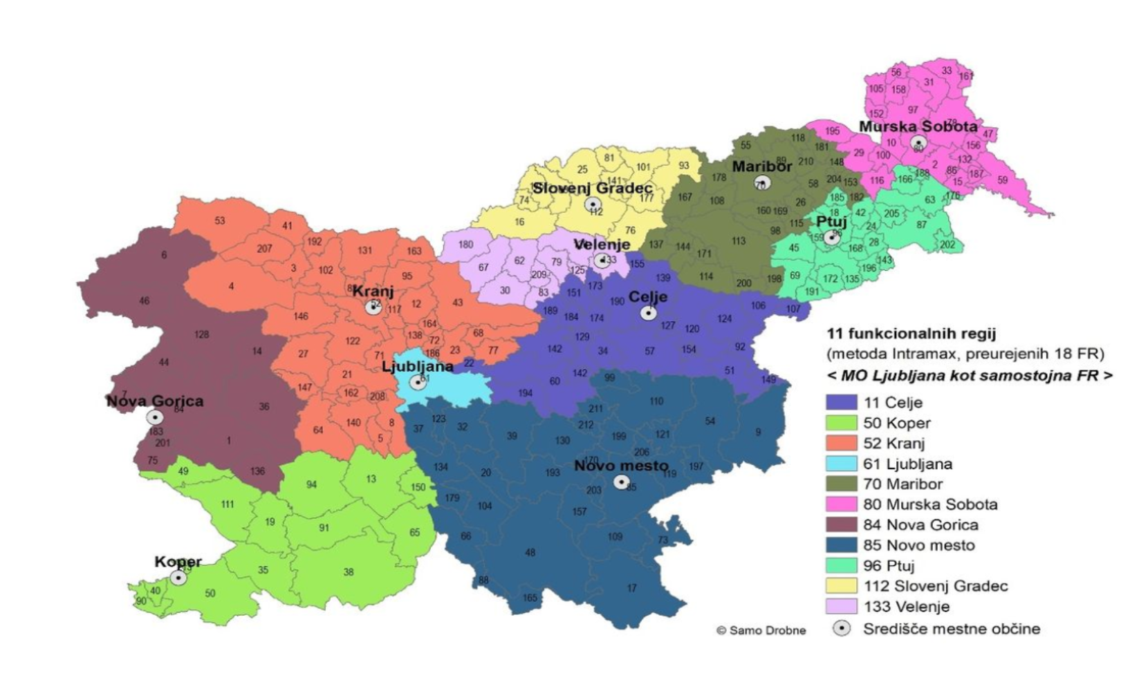 Delitev Slovenije na 11 pokrajin (foto: Samo Drobne)