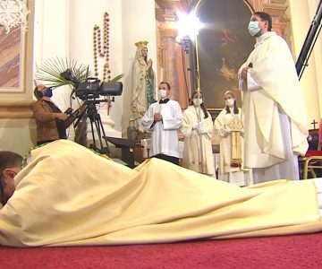 Posvetitev novega celjskega škofa Maksimiijana Matjaža (foto: RTV SLO/zaslonska slika)