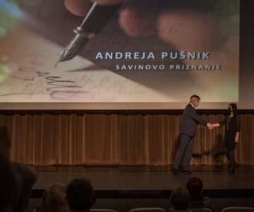 Savinovo priznanje je prejela Andreja Pušnik (foto: Bina Plaznik)