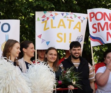 Sprejem olimpijske prvakinje Leje Glojnarič (foto: Jelka Rebov)