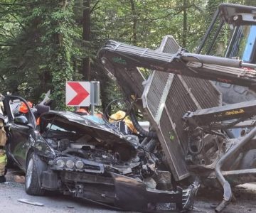 Trčenje traktorja in osebnega vozila (foto PGD Slovenske Konjice) (4)